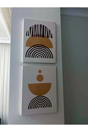 Soyut Dekoratif Vintange Retro Bohe Bohem Boho Bohom Art Vektorel Abstract Color Canvas Kanvas Tablo