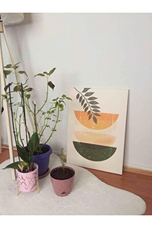 Soyut Dekoratif Vintange Retro Bohe Bohem Boho Bohom Art Vektorel Abstract Color Canvas Kanvas Tablo