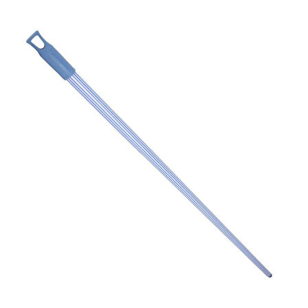Kaplamalı Alüminyum Metal Vidalı Çizgili Renkli Fırça Faraş Süpürge Çeksil Sap Sapı - 120 Cm. - 5 Adet