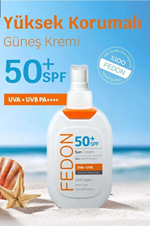 Spf 50 Güneş Kremi Suya Dayanıklı Uva Uvb Arbutin Vitamin B Kolajen Yüksek Koruma Güneş Kremi 200ml