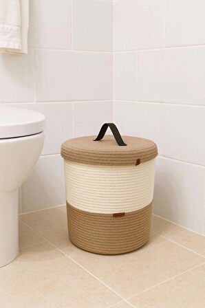 12 Li Kapaklı Tuvalet Kağıdı Sepeti, Çok Amaçlı Gold Sepet, Düzenleyici, Depolama Kutusu