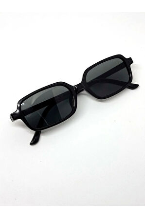 Square Kare Güneş Gözlüğü Miux Siyah Ince Çerçeve Şık unisex Model Uv400 Koruma