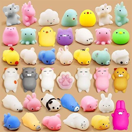 10 Adet Squishy Yumuşsak Stres Çocuk Oyuncağı Eğlenceli Komik Hediye Top Hayvan Sukuşi Oyuncak