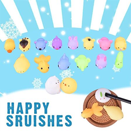 10 Adet Squishy Yumuşsak Stres Çocuk Oyuncağı Eğlenceli Komik Hediye Top Hayvan Sukuşi Oyuncak