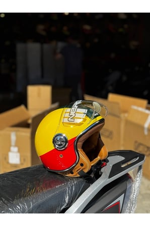 NERO RETRO MOTOSİKLET KASK - ECE SERTİFİKALI