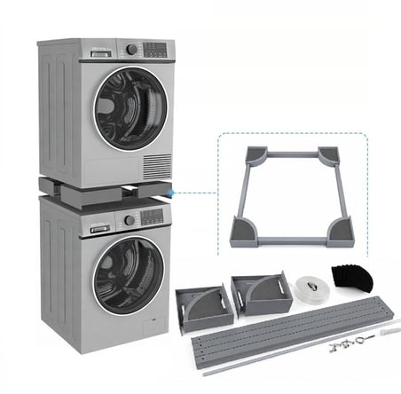 srfn ticaret Çamaşır ve Kurutma Makinesi Birleştirme Aparatı (Vestel-Regal-Seg İnox/Gri Model Uyumlu)