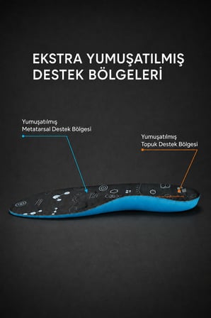 srfn ticaret FOOT FOOT CARE TECHNOLOGY Ortopedik Memory Foam Tabanlık – Anatomik Metatarsal, Kavis ve Topuk Destekli Tam Boy Unisex 35–46