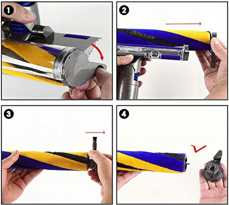 srfn ticaret Dyson V15 Slim Uyumlu Robot Süpürge Ana Fırçası - 1 Adet