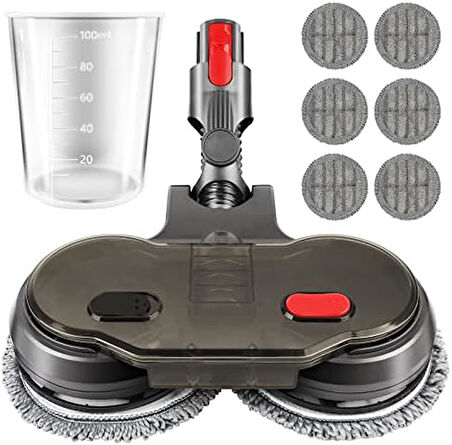 srfn ticaret Dyson V15 Uyumlu Islak ve Kuru Süpürge Paspas ve Su Tanklı Temizleme Başlığı