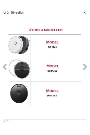 Roborock S50-s55-s5-s5 Max-s6-s6 Pure Uyumlu 2'li Yan Fırça Beyaz 2 Adet