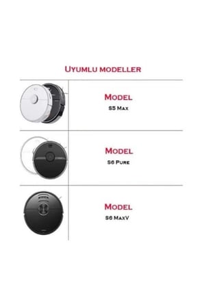 Roborock S55 Uyumlu Aksesuar Seti: 2 Adet Tam Yüzeyli Fiber Mop Bezi - 1 Adet Hepa Filtre