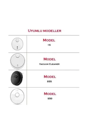 Roborock S55 Uyumlu Aksesuar Seti: 2 Adet Tam Yüzeyli Fiber Mop Bezi - 1 Adet Hepa Filtre