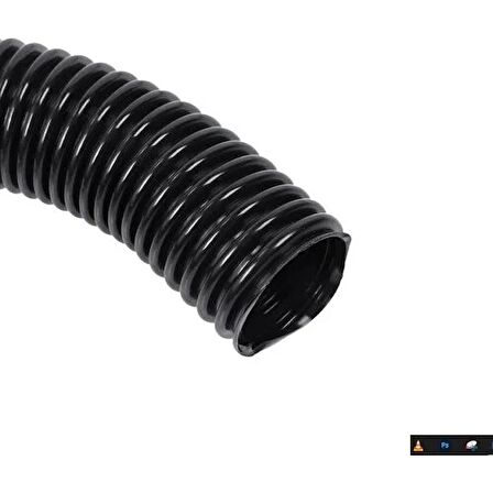 srfn ticaret (20 Metre) 38 mm Çaplı Ev-Ofis-Endüstriyel ve Ticari Süpürgeler Için Siyah Renk Hortum