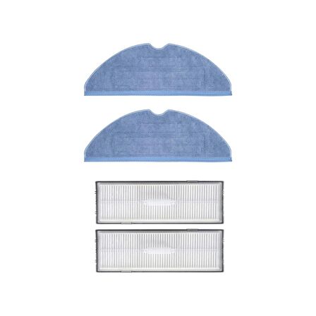 Srfn Ticaret Roborock S7 Uyumlu Mop Bezi ve Hepa Filtre - 4 Parça