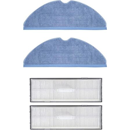 Srfn Ticaret Roborock T7 Uyumlu Mop Bezi ve Hepa Filtre - 4 Parça