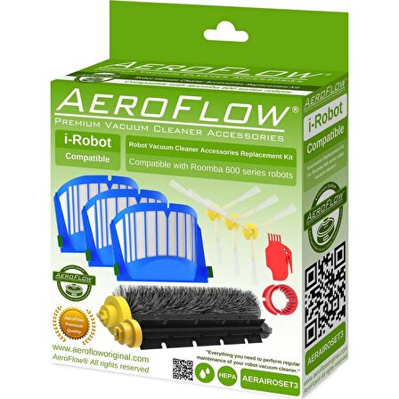 AeroFlow iRobot Roomba 600 Serisi Robot Süpürge Yenileme Kiti - 10 Parça
