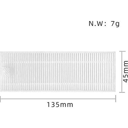 srfn ticaret 360 Vacuum Mop Cleaner S10 Uyumlu Robot Süpürge Hepa Filtre - 3 Adet
