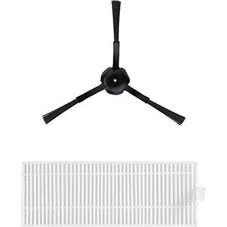 srfn ticaret 360 Vacuum Mop Cleaner S10 Uyumlu 1xHepa Filtre 1xYan Fırça Yedek Parça Seti