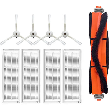 srfn ticaret Xiaomi Mop 2 Lite (MJSTL) Uyumlu Yedek Mopsuz Fırça Hepa Filtre Seti - 9 Parça
