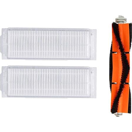 srfn ticaret Xiaomi Mi Robot Vacuum Mop 2 Lite (MJSTL) Akıllı Robot Süpürge Set 2 Adet Hepa Filtre 1 Adet Ana Fırça