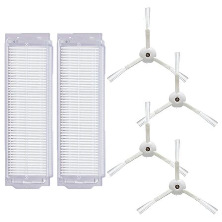 srfn ticaret Xiaomi Vacuum Mop 2 Lite (MJSTL) Uyumlu Hepa Filtre ve Yan Fırça Seti - 6 Parça