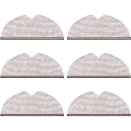 srfn ticaret Mop Bezi Yedek Aksesuarlar Xiaomi Roborock Q7 Max / Max + / T8 Uyumlu Robot Süpürge Yedek Parçaları - 6 Adet