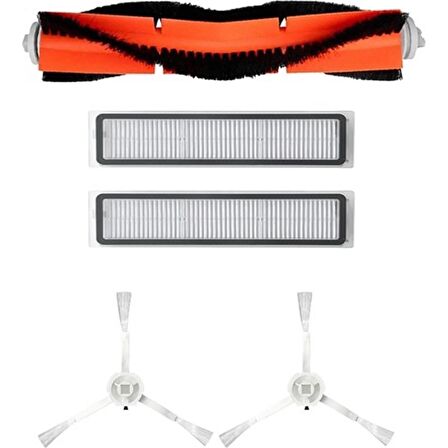 srfn ticaret Xiaomi Dreame D9 Robot Süpürge Uyumlu Hepa Filtre Ana Fırça Yan Fırça Seti