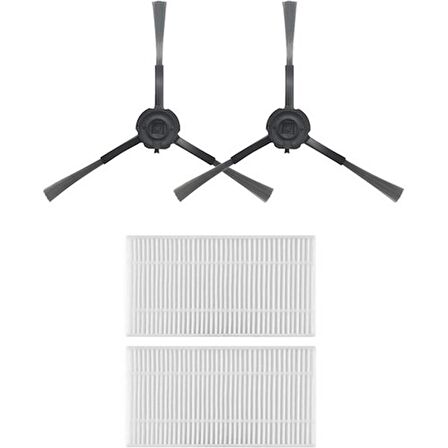srfn ticaret Viomi V5 Pro Robot Süpürge Uyumlu 2 Yan Fırça 2 Hepa Filtre Seti