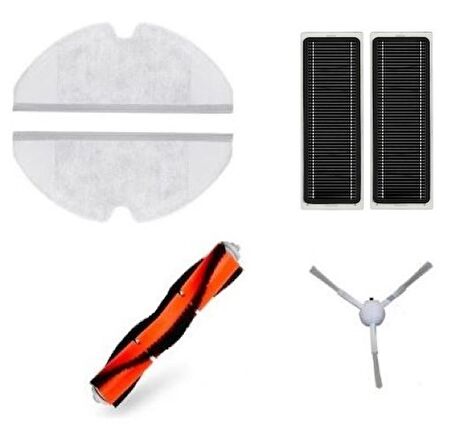 srfn ticaret Xiaomi Vacuum Mop 2 (STYTJ03ZHM) Uyumlu 6 Parça Aksesuar Seti