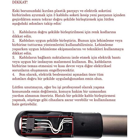 srfn ticaret Philips Uyumlu Kablosuz Dikey Süpürge Boru Tamir Seti
