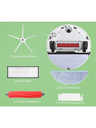 srfn ticaret Yedek Parçalar Ana Fırça Yan Fırçalar Hepa Filtreler Roborock S7 T7S Robotik Vakum Aksesuarları Için Uyumlu 