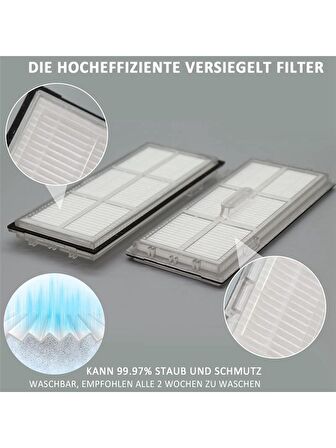 srfn ticaret Yedek Parçalar Ana Fırça Yan Fırçalar Hepa Filtreler Roborock S7 T7S Robotik Vakum Aksesuarları Için Uyumlu 