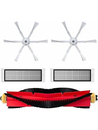 srfn ticaret Roborock S5 S5 Max S6 S6 Pure Uyumlu Yeni Nesil 6 Kollu Yan Fırça Seti-5 Adet