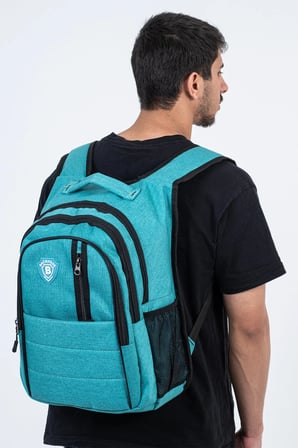 Çok Gözlü Ergonomik Sırt Çantası Su İtici Unisex Okul, Günlük ve Seyahat Çantası Yeşil