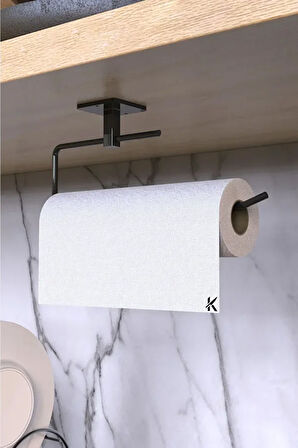 Krom Kaplama Rulo Havluluk Peçetelik Yapışkanlı Pratik Banyo Mutfak Askısı Kağıt Rulo Havluluk