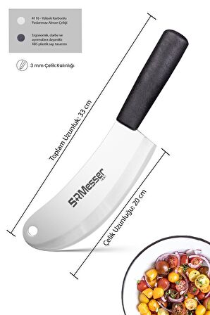 Soğan Satırı 3 mm Et Kıyma Bıçağı Salata Bıçağı Satır Zırh