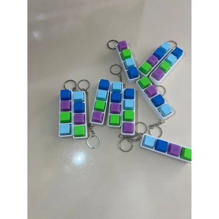 Mekanik Klavye Tuşlu Renkli Anahtarlık - 4'lü Fidget Oyuncak