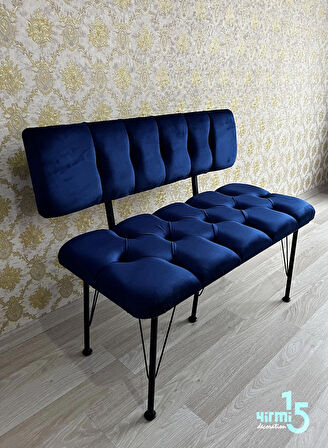 Metal Ayaklı Metal Alt Kasalı Sırtlı Bench & Puf 
