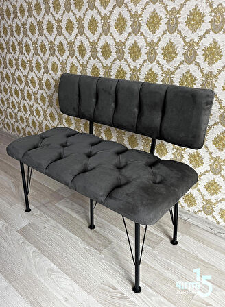 Metal Ayaklı Metal Alt Kasalı Sırtlı Bench & Puf 