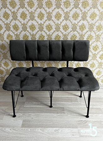 Metal Ayaklı Metal Alt Kasalı Sırtlı Bench & Puf 
