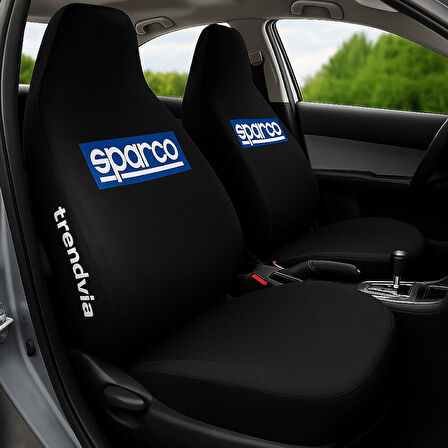 Sparco Yazılı Siyah Araç Koltuk Kılıfı Takımı – Ön Arka Koltuklara Uyumlu, Sportif ve Koruyucu