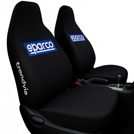 Sparco Yazılı Siyah Araç Koltuk Kılıfı Takımı – Ön Arka Koltuklara Uyumlu, Sportif ve Koruyucu