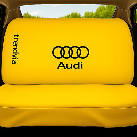 Audi Uyumlu Sarı Ön ve Arka Koltuk Kılıfı Seti Penye Kumaş Oto Servis Kılıfı