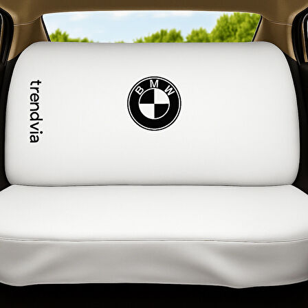 BMW Uyumlu Beyaz Ön ve Arka Koltuk Kılıfı Seti Penye Kumaş Oto Servis Kılıfı