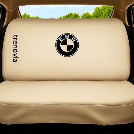 Penye Kumaş Açık Bej Oto Servis Kılıfı BMW Uyumlu Ön ve Arka Koltuk Kılıfı