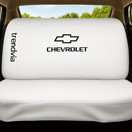 Chevrolet Beyaz Penye Kumaş Ön Arka Araç Koltuk Kılıfı Takımı