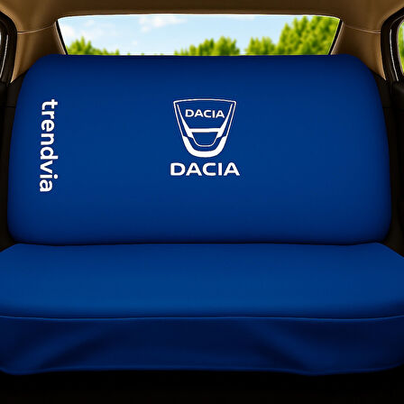 Mavi Penye Kumaş Dacia Logolu Ön ve Arka Oto Koltuk Kılıfı Takımı - Servis Tipi
