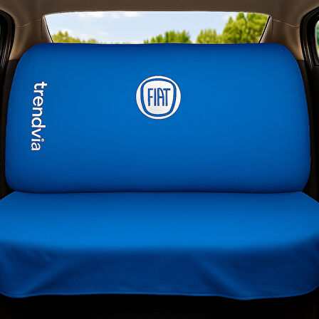 Mavi Renk Penye Fiat Logolu Ön Arka Koltuk Kılıfı Seti | Oto Servis Kılıfı