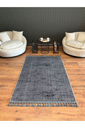 Puffy Kabartma Desenli Yıkanabilir Kaymaz Taban Salon Halısı Mutfak Koridor Halısı S52