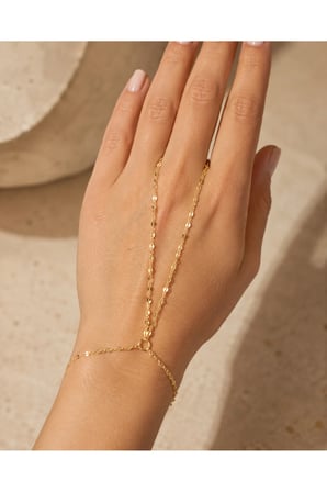 14 Ayar Altın Minimal Sade Şahmeran Bileklik 17-20 cm